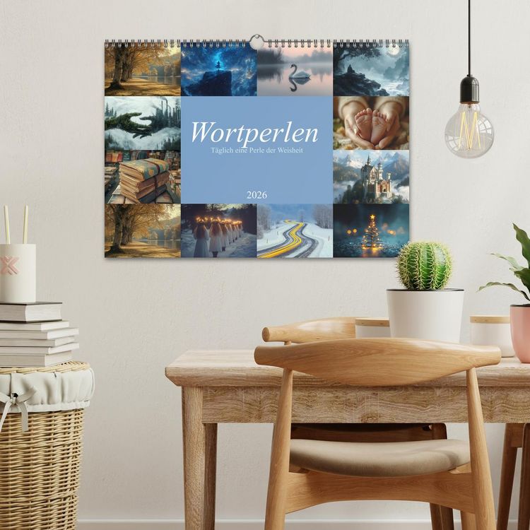 Produktbild: Wortperlen (Wandkalender 2026 DIN A3 quer), CALVENDO Monatskalender
