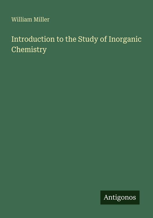 Produktbild: Introduction to the Study of Inorganic Chemistry