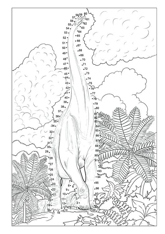 Produktbild: Punkt-zu-Punkt Dinosaurier Malbuch f&uuml;r Kinder von 7&ndash;10 Jahren mit 50 authentischen Ausmalbildern