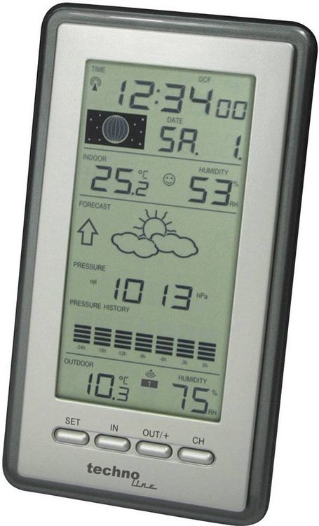 Produktbild: Techno Line WS 9040 Funk-Wetterstation Anzahl Sensoren max. 3