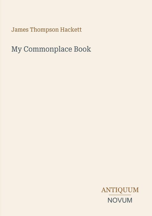 Produktbild: My Commonplace Book