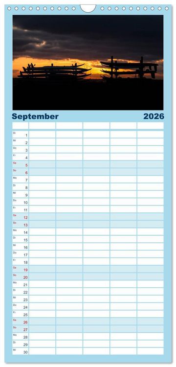 Produktbild: Familienplaner 2026 - Noch mehr F&ouml;hrweh - Insel F&ouml;hr mit 5 Spalten (Wandkalender, 21 x 45 cm) CALVENDO
