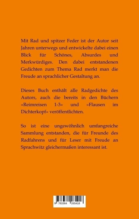 Produktbild: Zweiradreime - Gedichte rund um das Thema Fahrrad und Radtouren