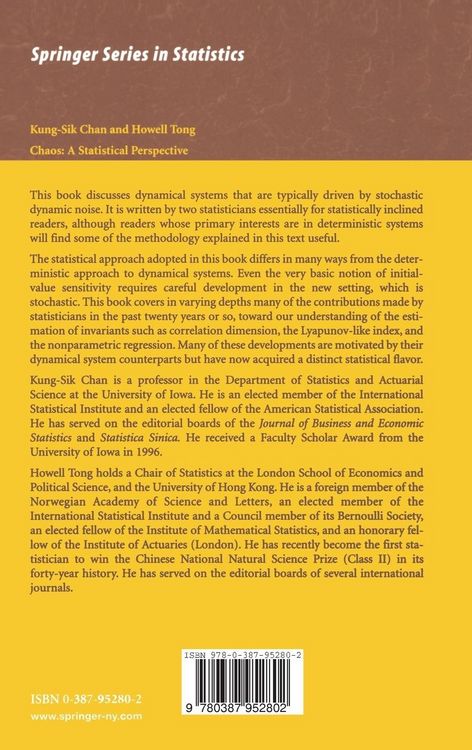 Produktbild: Chaos: A Statistical Perspective
