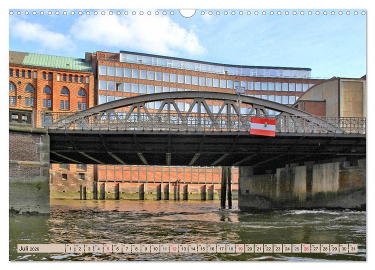 Produktbild: Hamburg - Ein Tag in der Speicherstadt (Wandkalender 2026 DIN A3 quer), CALVENDO Monatskalender