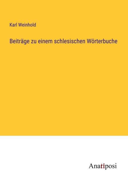 Produktbild: Beitr&auml;ge zu einem schlesischen W&ouml;rterbuche