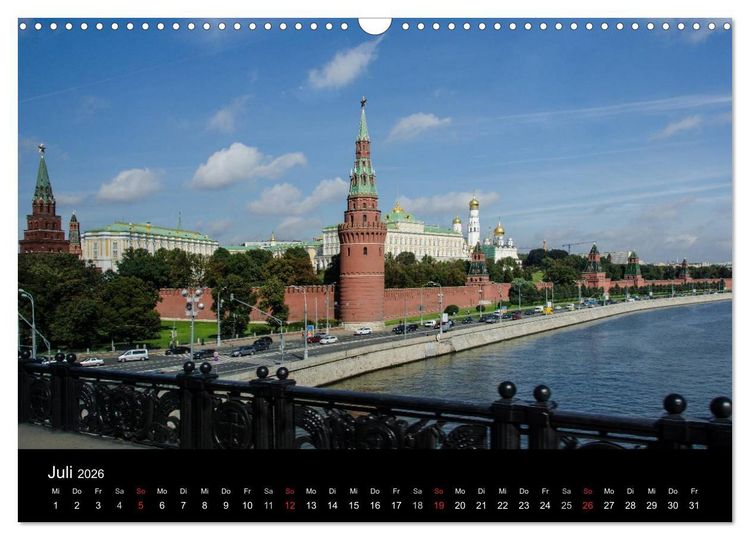 Produktbild: Moskau - Moscow (Wandkalender 2026 DIN A3 quer), CALVENDO Monatskalender