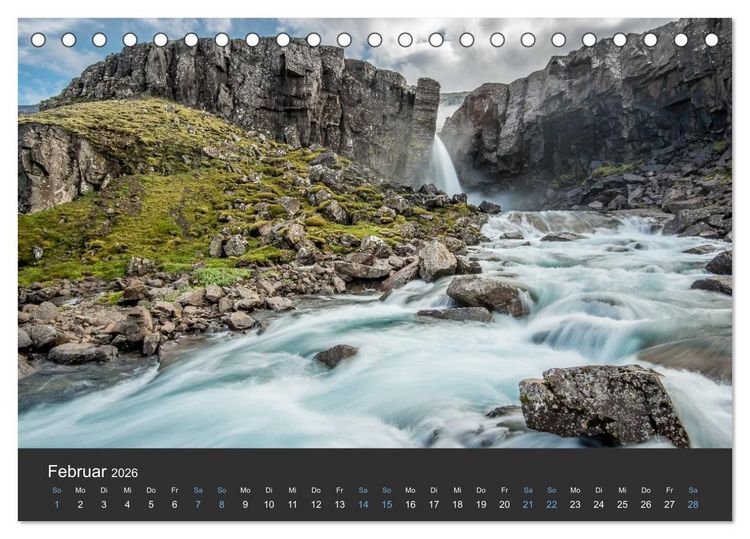 Produktbild: Island (Tischkalender 2026 DIN A5 quer), CALVENDO Monatskalender