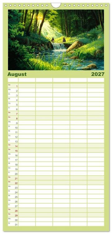 Produktbild: Familienplaner 2027 - Spaziergang durch Anime Welten mit 5 Spalten (Wandkalender, 21 x 45 cm) CALVENDO