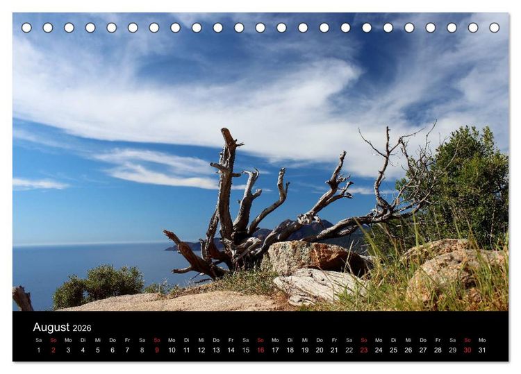 Produktbild: Korsika - Mediterrane Vielfalt (Tischkalender 2026 DIN A5 quer), CALVENDO Monatskalender