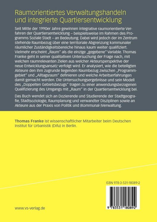 Produktbild: Raumorientiertes Verwaltungshandeln und integrierte Quartiersentwicklung