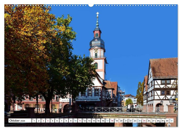 Produktbild: Erbach - Die Odenw&auml;lder Residenzstadt (hochwertiger Premium Wandkalender 2026 DIN A2 quer), Kunstdruck in Hochglanz