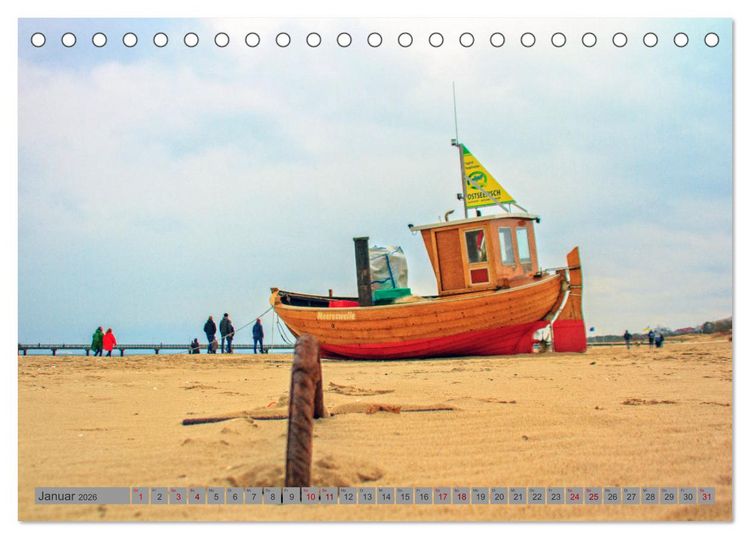 Produktbild: Das Kaiserbad Ahlbeck &ndash; Augenblicke eines Apriltages von der Ostseeinsel Usedom (Tischkalender 2026 DIN A5 quer), CALVENDO Monatskalender