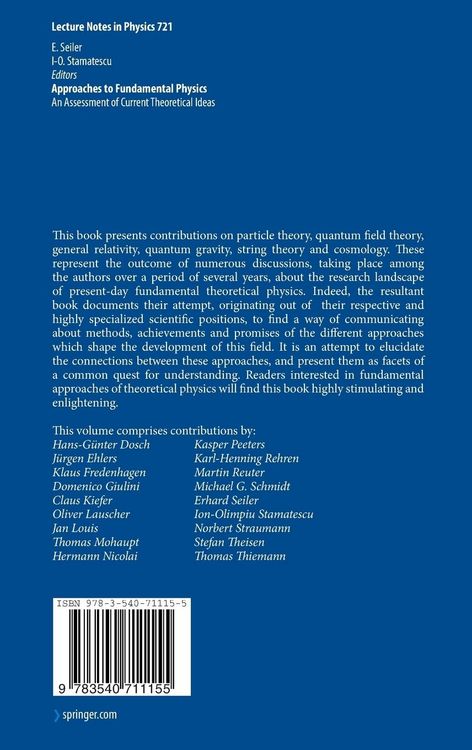 Produktbild: Approaches to Fundamental Physics