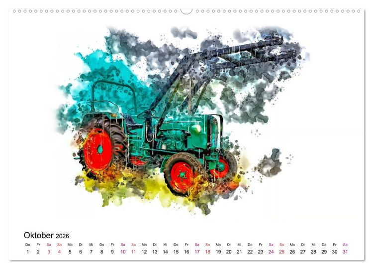 Produktbild: Traktoren Oldtimer Legenden (Wandkalender 2026 DIN A2 quer), CALVENDO Monatskalender