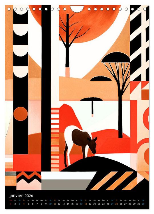 Produktbild: L'esprit africain (Calendrier mural 2026 DIN A4 horizontal), CALVENDO calendrier mensuel