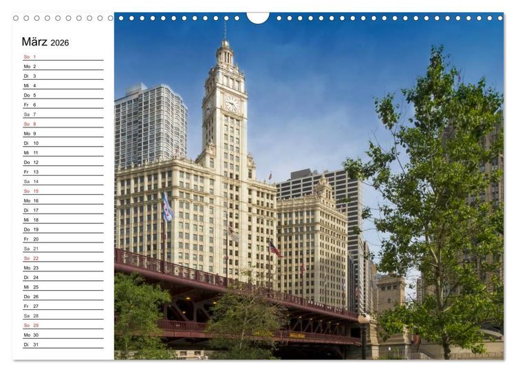 Produktbild: CHICAGO Stadtzentrum (Wandkalender 2026 DIN A3 quer), CALVENDO Monatskalender