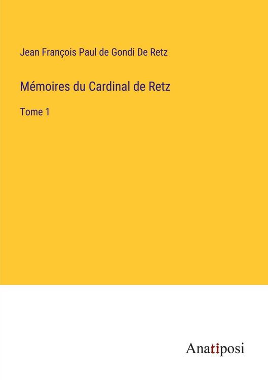 Produktbild: M&eacute;moires du Cardinal de Retz
