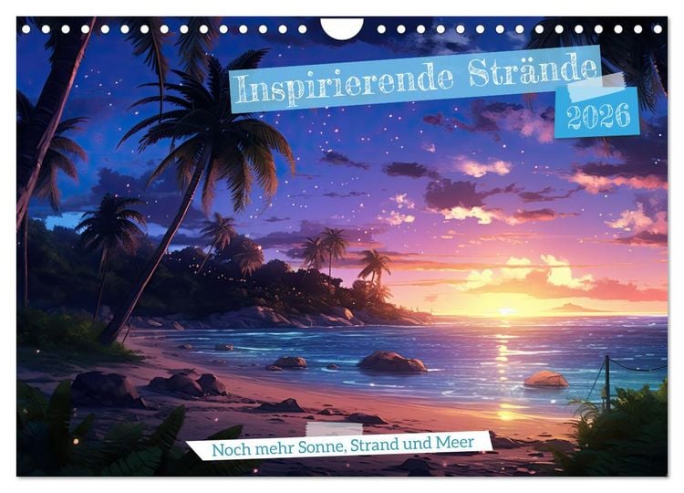 Produktbild: Inspirierende Str&auml;nde (Wandkalender 2026 DIN A4 quer), CALVENDO Monatskalender