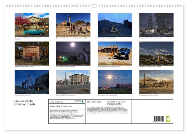 Produktbild: Geisterst&auml;dte Christian Heeb (Wandkalender 2026 DIN A2 quer), CALVENDO Monatskalender