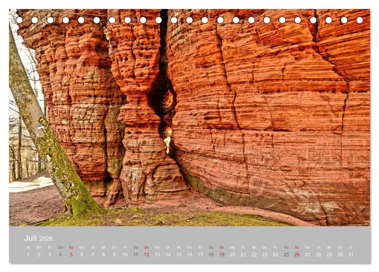 Produktbild: Felsen im Pf&auml;lzer Wald (Tischkalender 2026 DIN A5 quer), CALVENDO Monatskalender