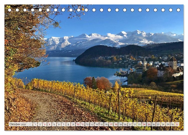 Produktbild: Bergblicke der Schweiz (Tischkalender 2026 DIN A5 quer), CALVENDO Monatskalender