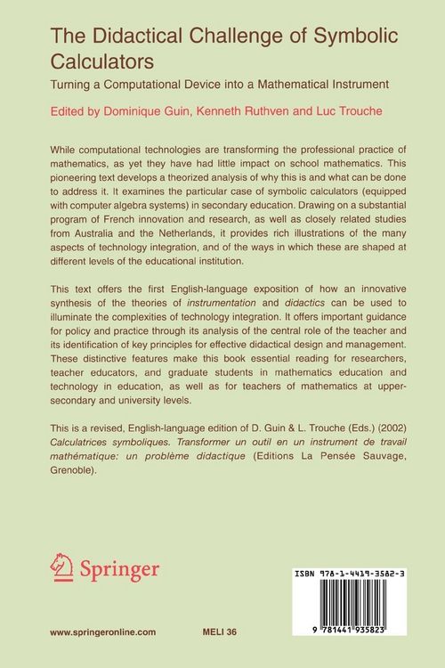 Produktbild: The Didactical Challenge of Symbolic Calculators
