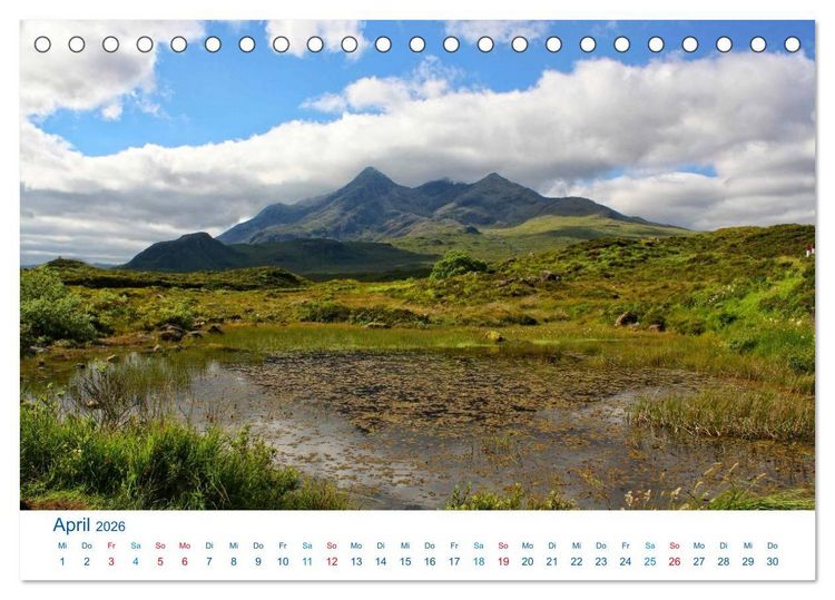 Produktbild: Schottlands S&uuml;den 2026. Impressionen zwischen Edinburgh, Loch Ness und Isle of Skye (Tischkalender 2026 DIN A5 quer), CALVENDO Monatskalender