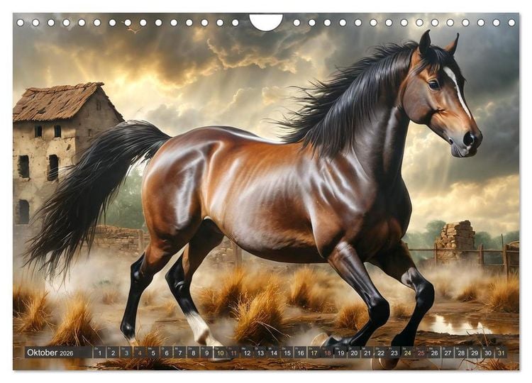 Produktbild: Sch&ouml;ne wilde Mustangs (Wandkalender 2026 DIN A4 quer), CALVENDO Monatskalender