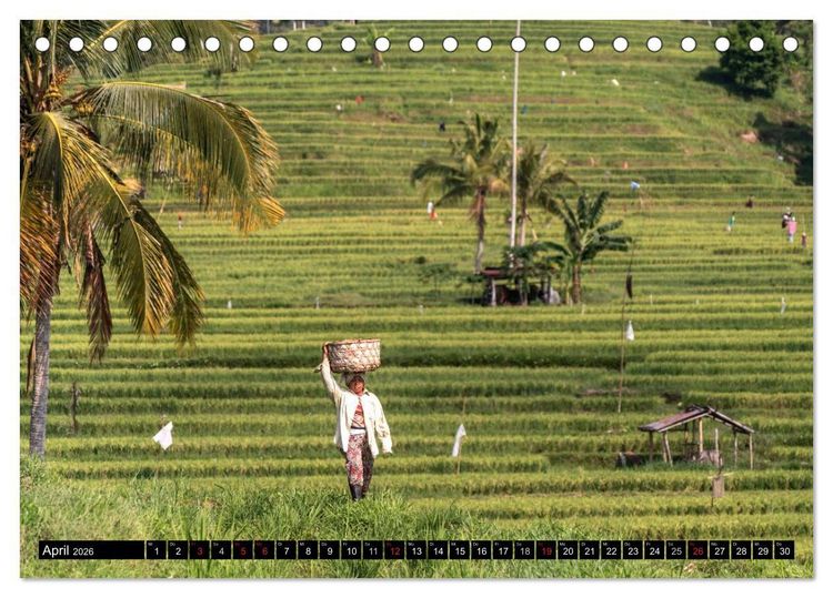 Produktbild: Bali - Indonesien (Tischkalender 2026 DIN A5 quer), CALVENDO Monatskalender