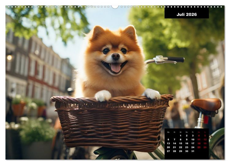 Produktbild: Zwergspitze - kleine Hunde, gro&szlig;e Pers&ouml;nlichkeiten (hochwertiger Premium Wandkalender 2026 DIN A2 quer), Kunstdruck in Hochglanz