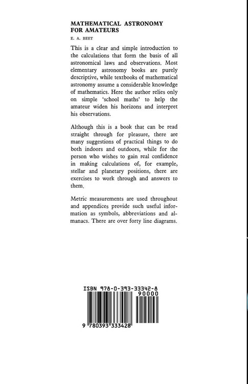 Produktbild: Mathematical Astronomy for Amateurs