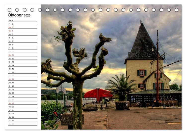 Produktbild: Der wundersch&ouml;nen Mosel entlang &ndash; Von Koblenz bis Trier (Tischkalender 2026 DIN A5 quer), CALVENDO Monatskalender