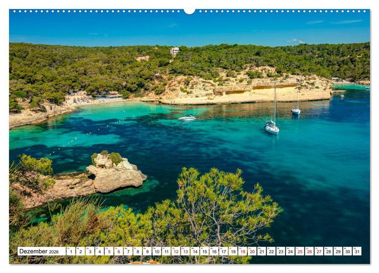 Produktbild: Mallorca - Sch&ouml;ne Impressionen der Insel (Wandkalender 2026 DIN A2 quer), CALVENDO Monatskalender