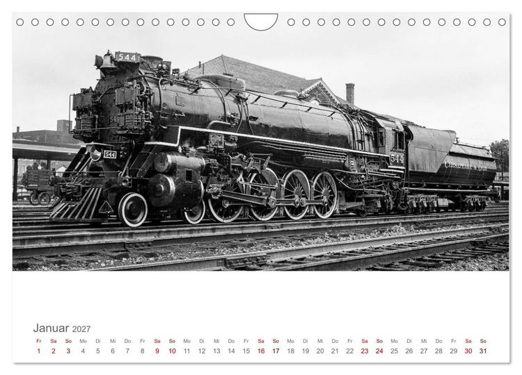 Produktbild: US-Dampflokomotiven (Wandkalender 2027 DIN A4 quer), CALVENDO Monatskalender