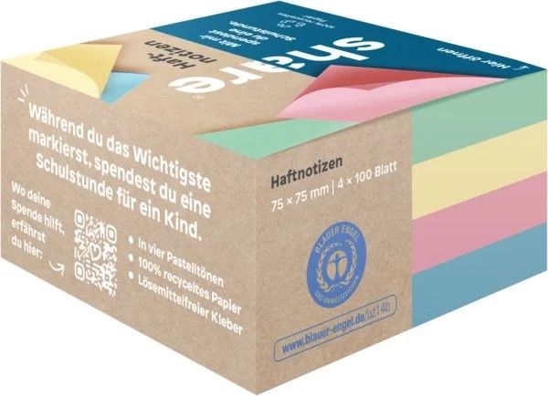 Produktbild: share Haftnotizblock 4x100 Blatt