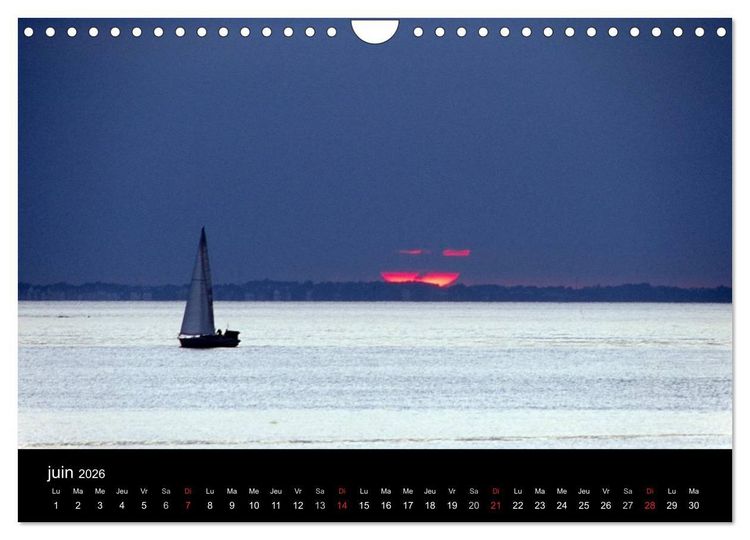 Produktbild: Couchers de soleil (Calendrier mural 2026 DIN A4 vertical), CALVENDO calendrier mensuel