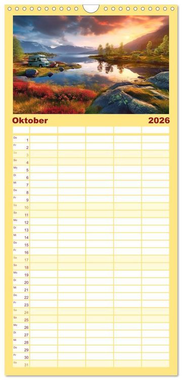 Produktbild: Familienplaner 2026 - Der Ruf des Nordens mit 5 Spalten (Wandkalender, 21 x 45 cm) CALVENDO