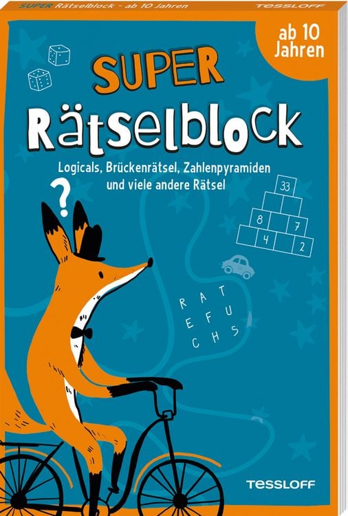 Produktbild: Super R&auml;tselblock ab 10 Jahren.Logicals, Br&uuml;ckenr&auml;tsel, Zahlenpyramiden und viele andere R&auml;tsel