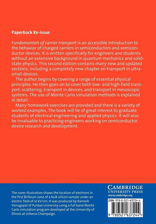 Produktbild: Fundamentals of Carrier Transport