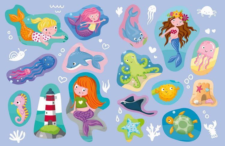 Produktbild: Mein kleines Sticker-Malbuch. Meerjungfrauen