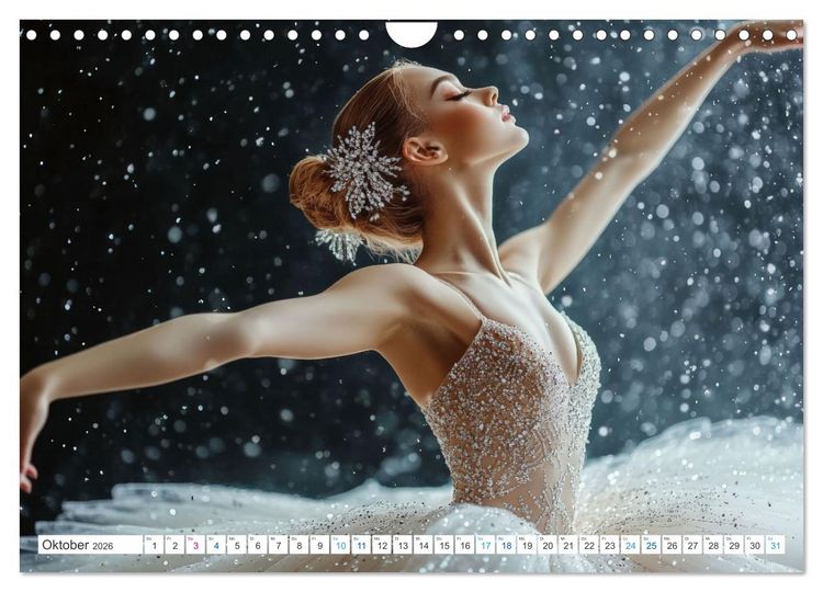 Produktbild: Ballerinas in Diamanten (Wandkalender 2026 DIN A4 quer), CALVENDO Monatskalender