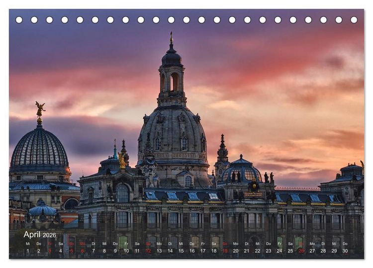 Produktbild: Dresden Bilder 2026 (Tischkalender 2026 DIN A5 quer), CALVENDO Monatskalender