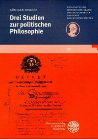 Produktbild: Drei Studien zur politischen Philosophie