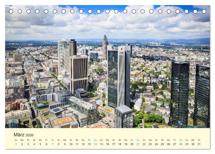 Produktbild: Frankfurt am Main - Finanzen und Geschichte (Tischkalender 2026 DIN A5 quer), CALVENDO Monatskalender