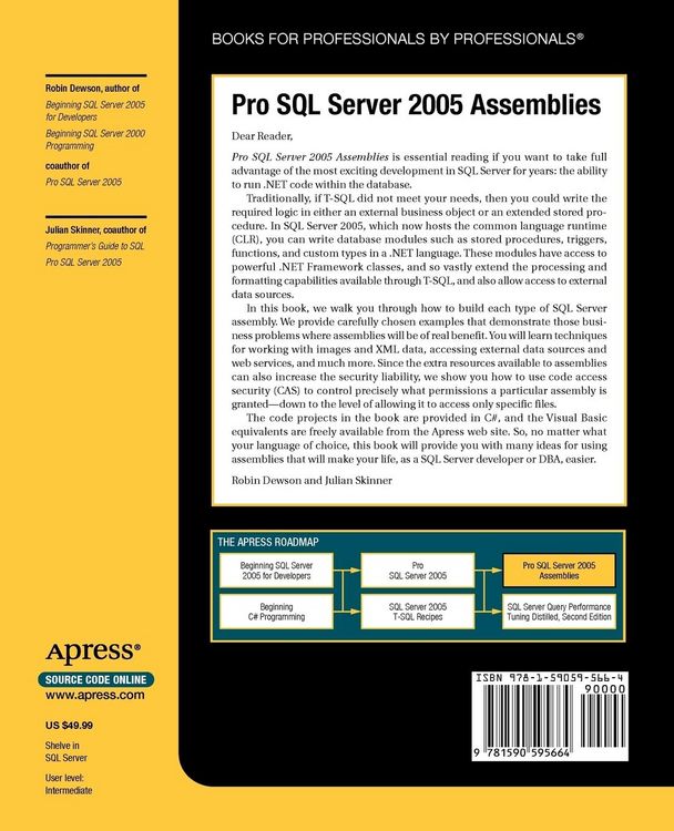 Produktbild: Pro SQL Server 2005 Assemblies
