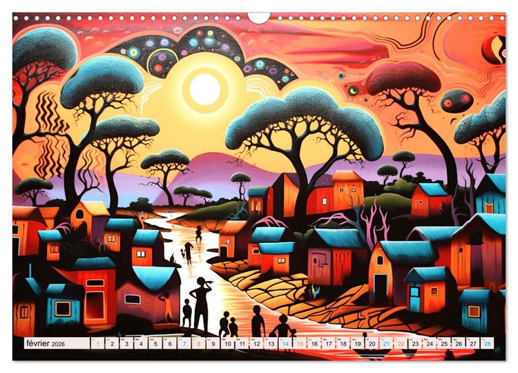Produktbild: Sc&egrave;nes de vie africaine (Calendrier mural 2026 DIN A3 vertical), CALVENDO calendrier mensuel