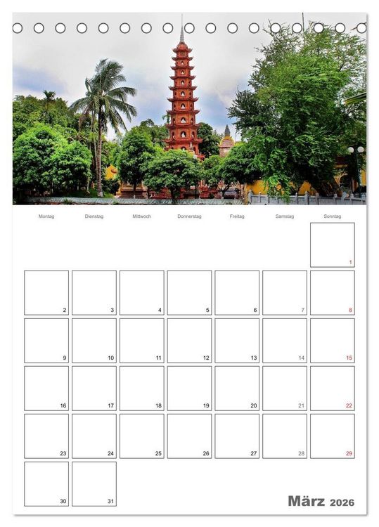 Produktbild: Vietnam 2026 Land der Kontraste (Tischkalender 2026 DIN A5 hoch), CALVENDO Monatskalender