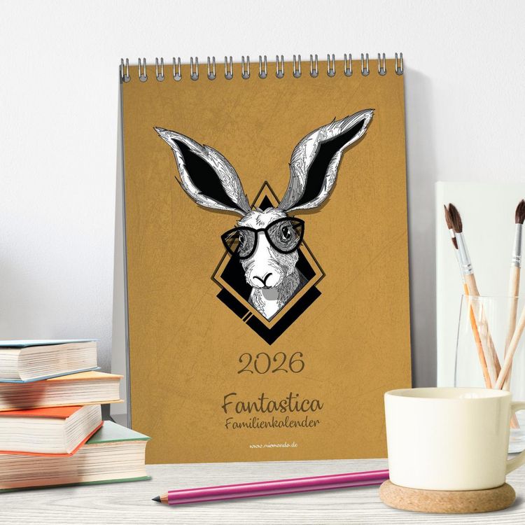 Produktbild: Fantastica Familienkalender miomanda (Tischkalender 2026 DIN A5 hoch), CALVENDO Monatskalender