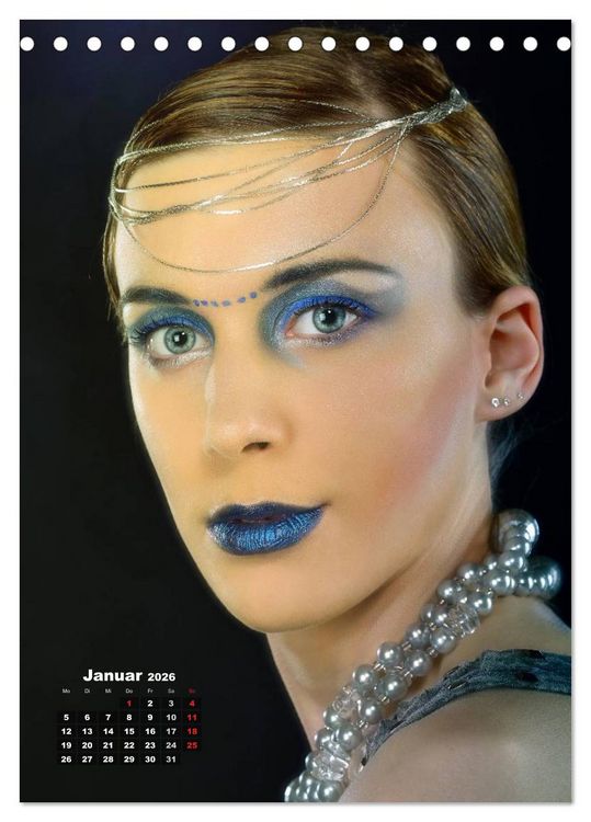 Produktbild: Extrem Make-Up Portraits (Tischkalender 2026 DIN A5 hoch), CALVENDO Monatskalender